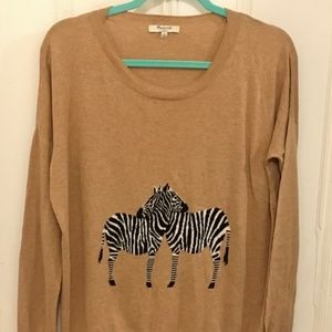 Madewell Zebra Sweater - Sz Small